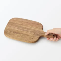 Online Acacia Double-Sided Cutting Board with Handle - Small Kitchen Utensils