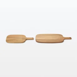 Online Acacia Double-Sided Cutting Board with Handle - Small Kitchen Utensils