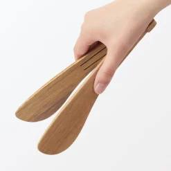 Outlet Acacia Foldable Tongs Large Kitchen Utensils