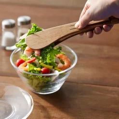 Outlet Acacia Foldable Tongs Large Kitchen Utensils