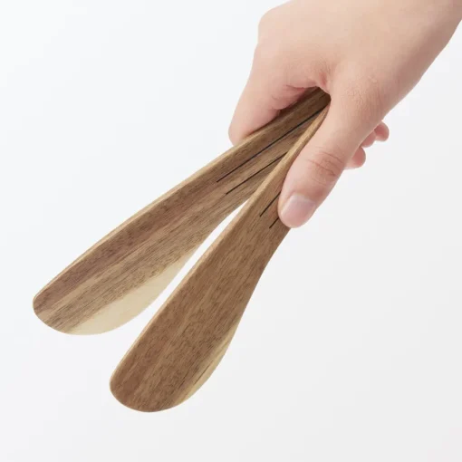 Fashion Acacia Foldable Tongs Small Kitchen Utensils