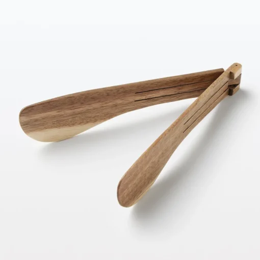 Fashion Acacia Foldable Tongs Small Kitchen Utensils