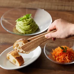 Fashion Acacia Foldable Tongs Small Kitchen Utensils