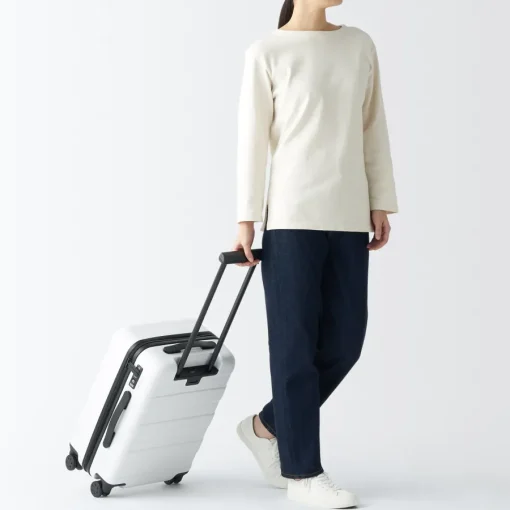 Best Adjustable Handle Hard Shell Suitcase 36L - White | Carry-On Carry-On