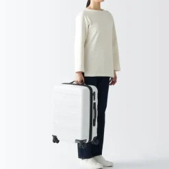 Best Adjustable Handle Hard Shell Suitcase 36L - White | Carry-On Carry-On