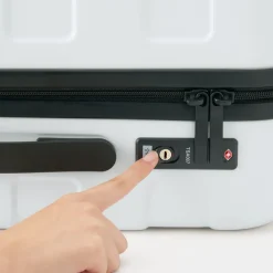 Best Adjustable Handle Hard Shell Suitcase 36L - White | Carry-On Carry-On