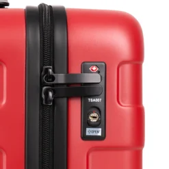 Fashion Adjustable Handle Hard Shell Suitcase 36L - Red | Carry-On Carry-On