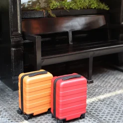 Fashion Adjustable Handle Hard Shell Suitcase 36L - Red | Carry-On Carry-On