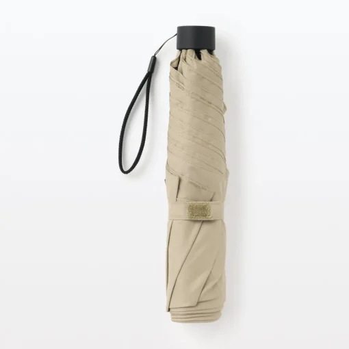 New All-Weather Foldable Umbrella Beige Umbrellas