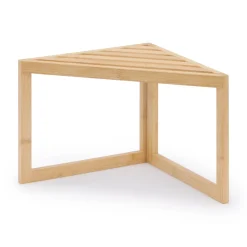 Clearance Bamboo Corner Rack 1 Tier Bamboo Storage Shelves & Racks