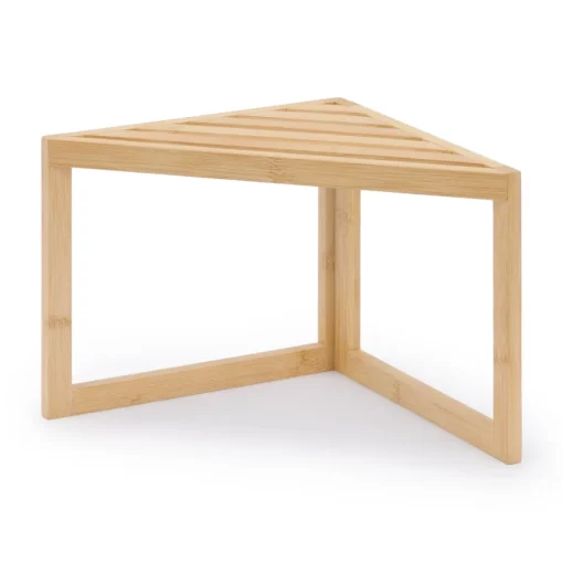 Clearance Bamboo Corner Rack 1 Tier Bamboo Storage Shelves & Racks