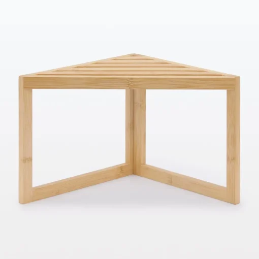 Clearance Bamboo Corner Rack 1 Tier Bamboo Storage Shelves & Racks