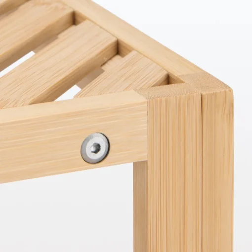 Clearance Bamboo Corner Rack 1 Tier Bamboo Storage Shelves & Racks