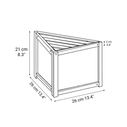 Clearance Bamboo Corner Rack 1 Tier Bamboo Storage Shelves & Racks