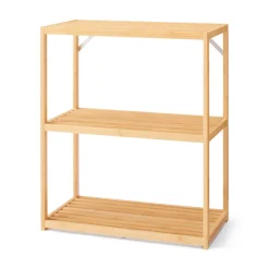 Fashion Bamboo Multi-Purpose Rack 3 Tiers Bamboo Storage Shelves & Racks