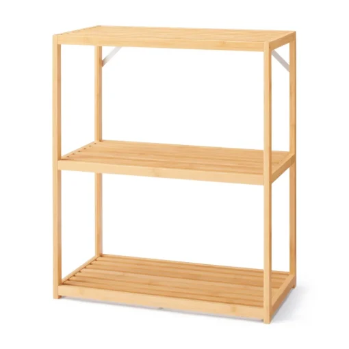 Fashion Bamboo Multi-Purpose Rack 3 Tiers Bamboo Storage Shelves & Racks