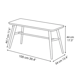 Online Beech Wood Bench with Round Legs Stools & Benches|Dining Chairs