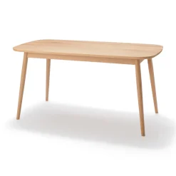 Discount Beech Wood Table with Round Legs - W 59.1" Dining Tables