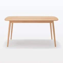 Discount Beech Wood Table with Round Legs - W 59.1" Dining Tables