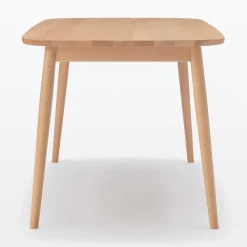 Discount Beech Wood Table with Round Legs - W 59.1