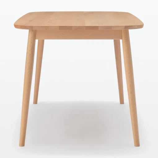 Discount Beech Wood Table with Round Legs - W 59.1" Dining Tables