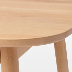 Discount Beech Wood Table with Round Legs - W 59.1