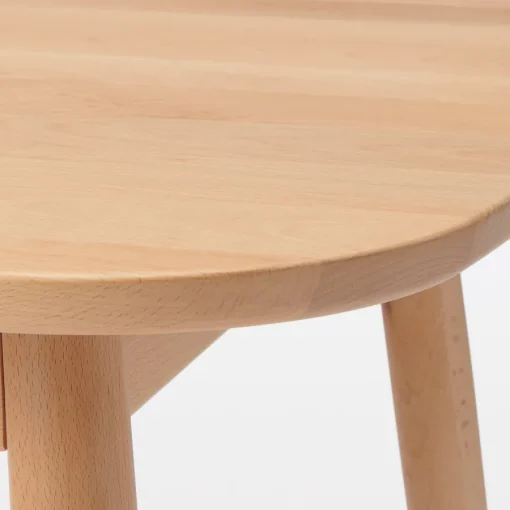 Discount Beech Wood Table with Round Legs - W 59.1" Dining Tables