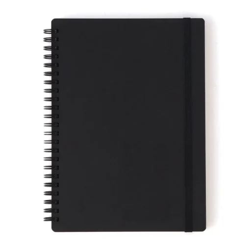 Hot Double Ringed Ruled Notebook with Strap Notebooks