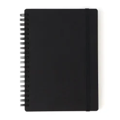 Hot Double Ringed Ruled Notebook with Strap Notebooks