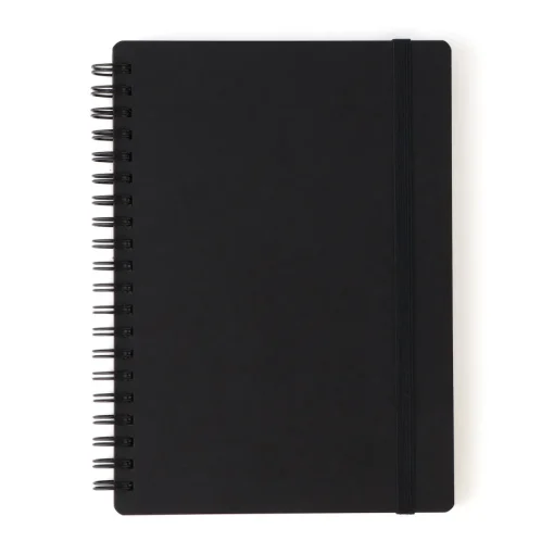 Hot Double Ringed Ruled Notebook with Strap Notebooks