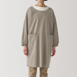 Discount Easy Fit Long Sleeve Apron - Dark Beige Kitchen Utensils