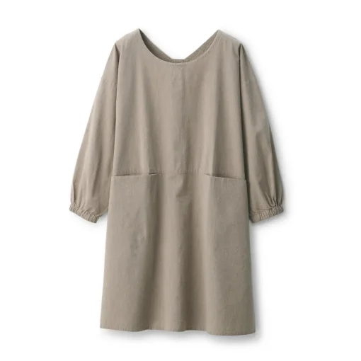 Discount Easy Fit Long Sleeve Apron - Dark Beige Kitchen Utensils