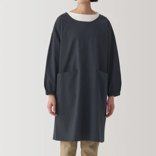 Outlet Easy Fit Long Sleeve Apron - Dark Gray Kitchen Utensils