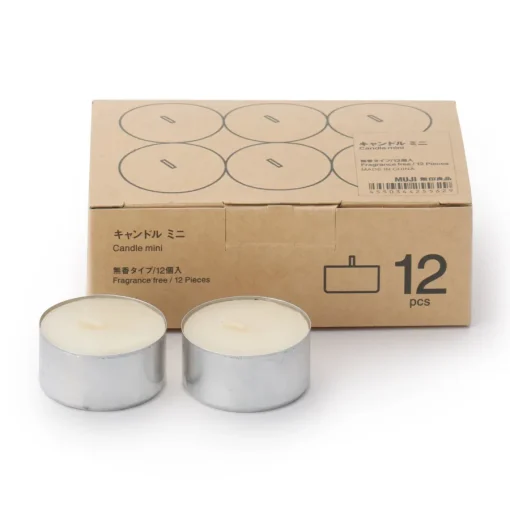 Clearance Fragrance-Free Mini Tealight Candle (12 Pack) Candles