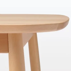 Sale [HD] Beech Wood Table with Round Legs - W 70.9
