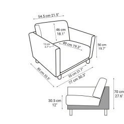 New [HD] Urethane Pocket Coil Sofa 1 Seater (Cover Sold Separately) Sofas