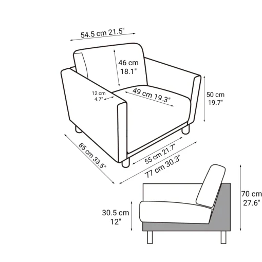 New [HD] Urethane Pocket Coil Sofa 1 Seater (Cover Sold Separately) Sofas