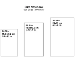New High Quality Paper Bind Slim Notebook - Horizontal Line and Vertical Dot Grid Notebooks