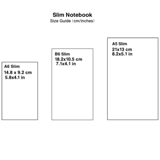 New High Quality Paper Bind Slim Notebook - Horizontal Line and Vertical Dot Grid Notebooks