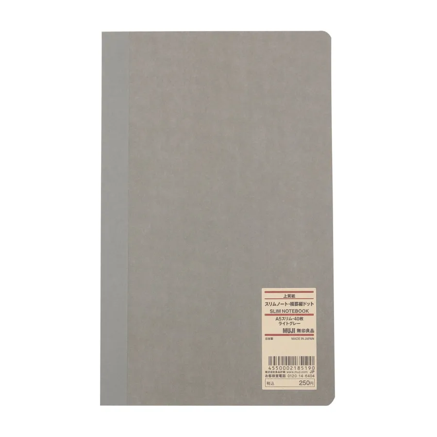 Hot High Quality Paper Bind Slim Notebook - Horizontal Line and Vertical Dot Grid Notebooks