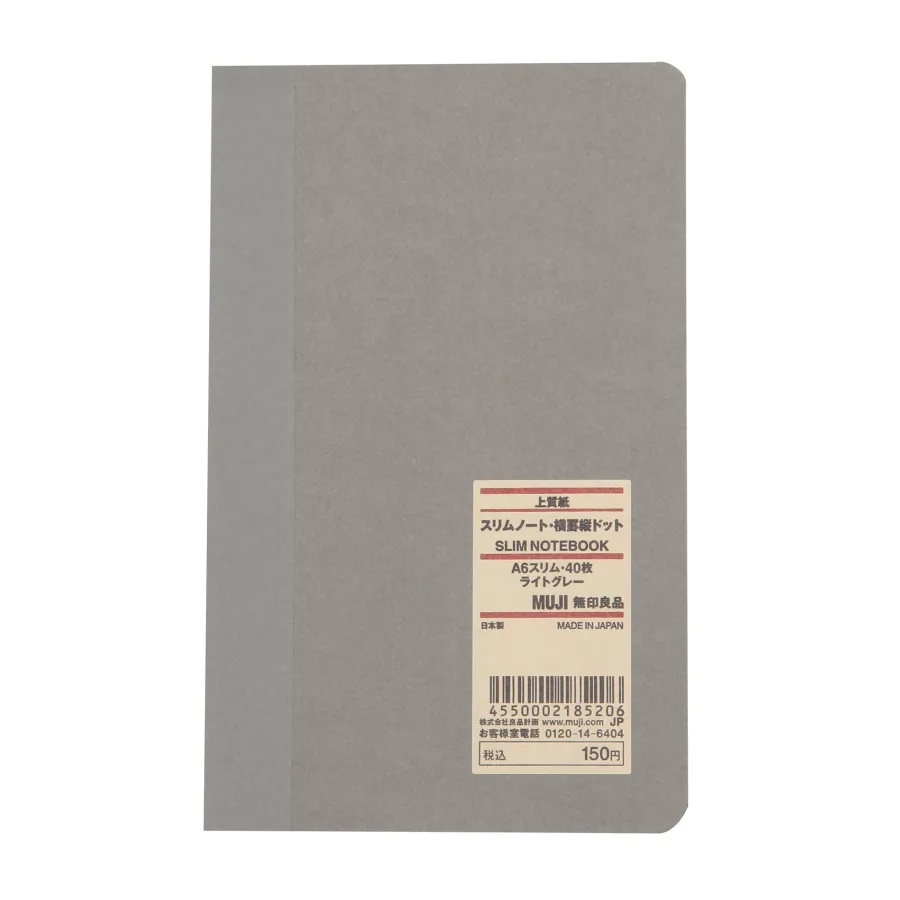 Hot High Quality Paper Bind Slim Notebook - Horizontal Line and Vertical Dot Grid Notebooks