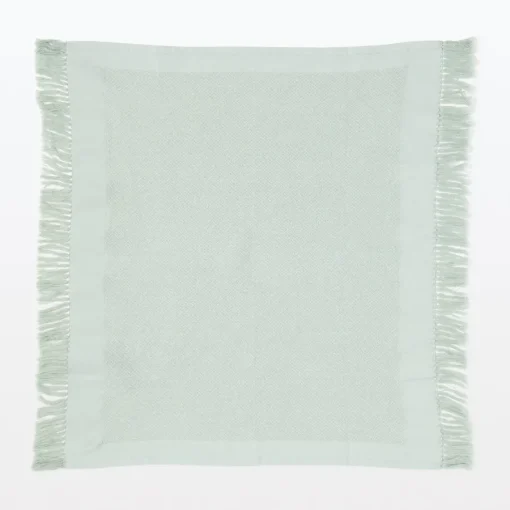New Indian Cotton Multipurpose Cloth with Fringes - Light Green Kitchen Utensils