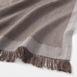 Outlet Indian Cotton Multipurpose Cloth with Fringes - Brown Kitchen Utensils