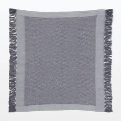 Hot Indian Cotton Multipurpose Cloth with Fringes - Charcoal Gray Kitchen Utensils