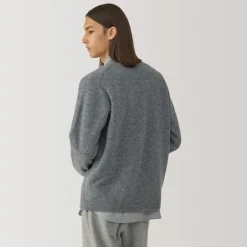 Online Labo Men's Milled Wool V Neck Cardigan Sweaters & Cardigans