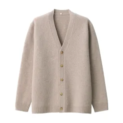 Online Labo Men's Milled Wool V Neck Cardigan Sweaters & Cardigans