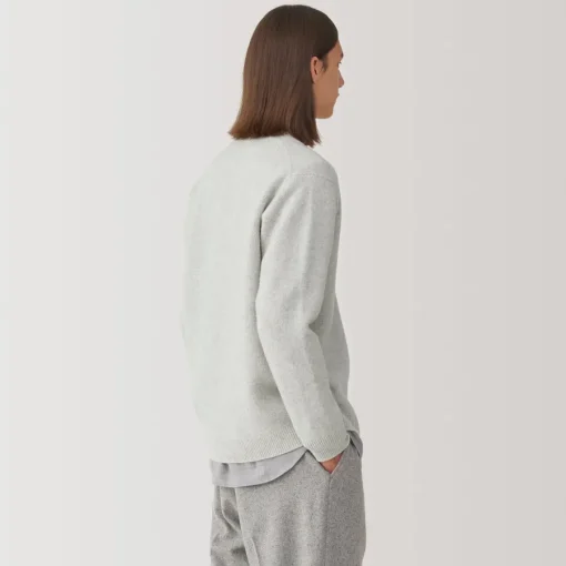 Online Labo Men's Milled Wool V Neck Cardigan Sweaters & Cardigans