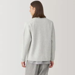 Online Labo Men's Milled Wool V Neck Cardigan Sweaters & Cardigans