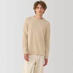 Outlet Labo Men's Natural Cashmere Crew Neck Sweater Sweaters & Cardigans