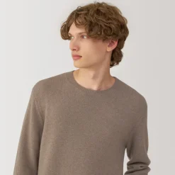 Outlet Labo Men's Natural Cashmere Crew Neck Sweater Sweaters & Cardigans